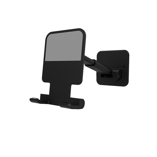 Foldable T11 wall paste phone bracket in black and white, perfect for bathroom and kitchen mounting