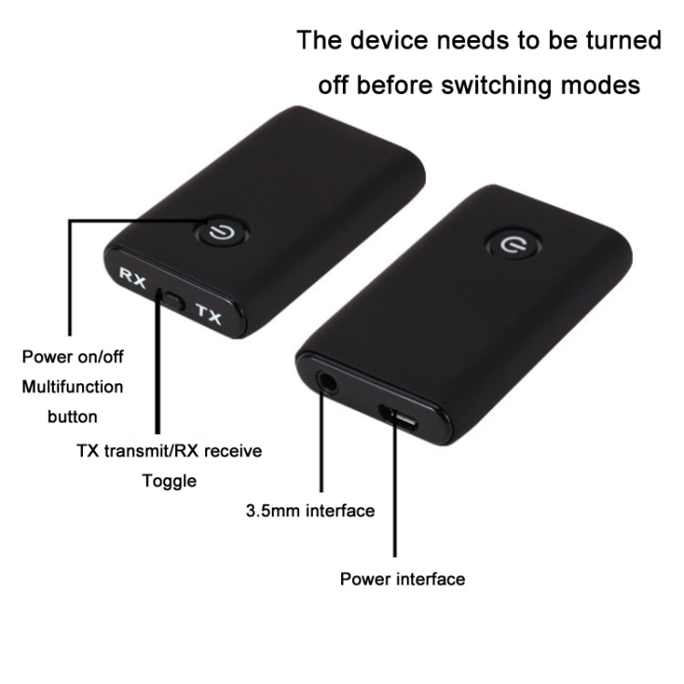B109S Bluetooth 5.0 Transmitter Receiver Suitable For 3.5MM Computer/TV/Speaker