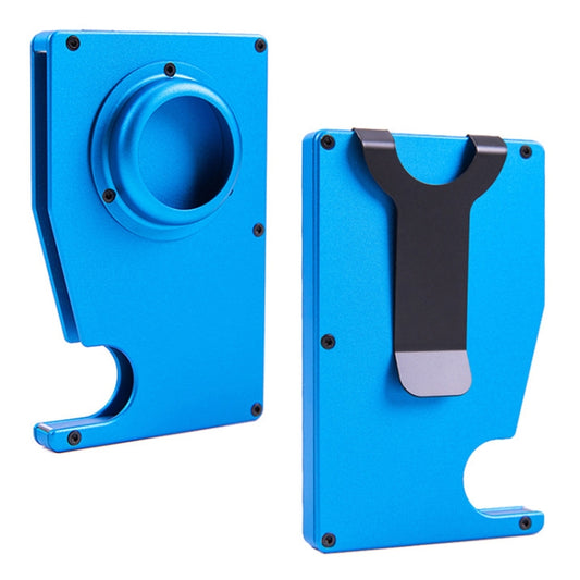 Slim AirTag wallet organizer displaying card compartments and RFID protection