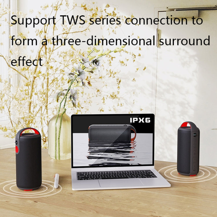 HY01 20W Outdoor Waterproof Stereo Sound Bluetooth Speaker, Black, Red, Green