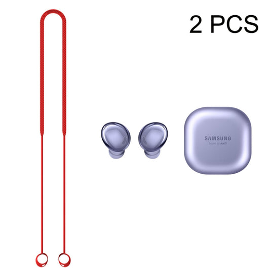 White earphone retention cable with dual connectors for secure Galaxy Buds Pro fit