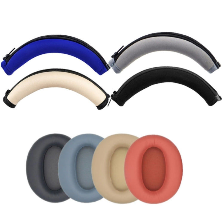 2 PCS Headset Earmuffs Sponge Cover for Edifier W820nb,Style:, Titanium Gray, Khaki, Red, Blue, Black Head Beam, Gray Head Beam, Blue Head Beam, Champagne Head Beam