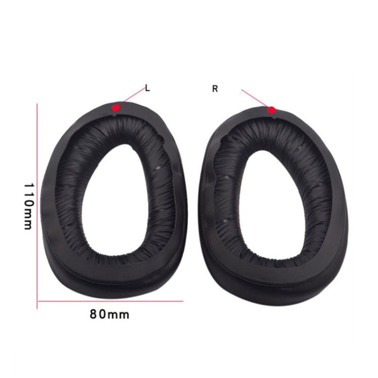 2 PCS Headphone Sleeve Cover for Sennheiser GSP300 GSP370 GSP350,Style:, Protein Skin, Lamb Leather, Black Head Beam, Red Head Beam, Blue Head Beam, Mesh Cloth