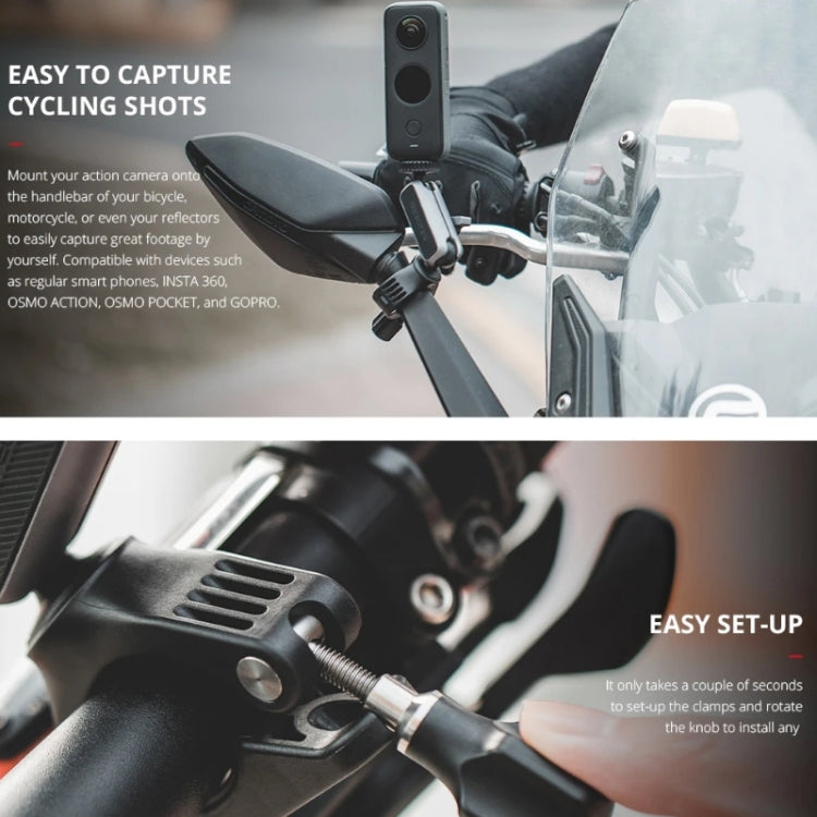 PGYTECH Action Camera Handlebar Mount For Insta360 ONE / ONE R / OSMO Action / GoPro, Handlebar Mount
