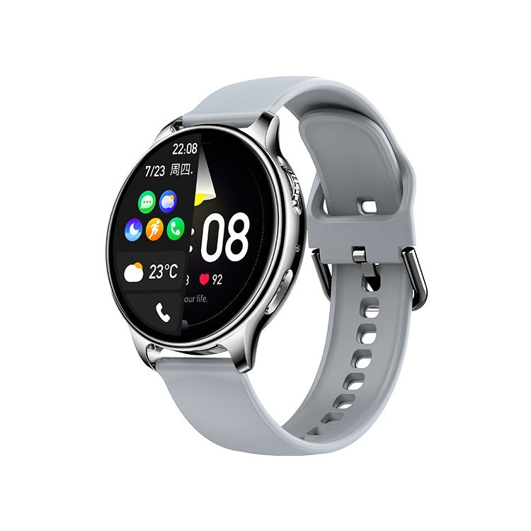 Montre connectée Wearkey Y22 avec appels Bluetooth et bouton rotatif, écran de 1,32 pouce, rose, noir et gris argenté