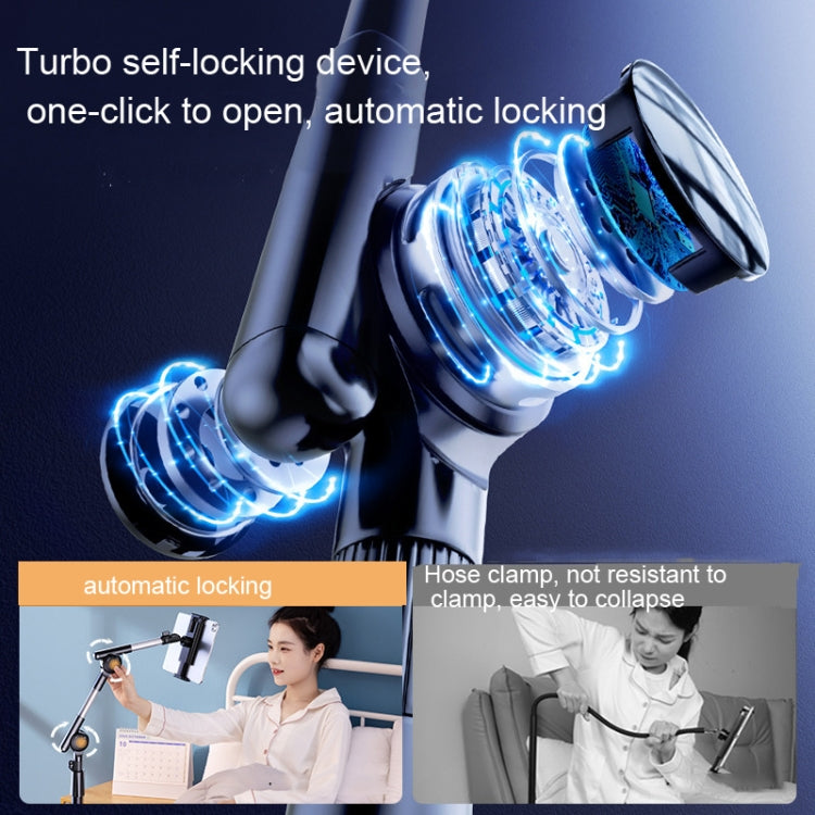Support rotatif autobloquant pour téléphone portable et tablette Turbo, anti-secousses, 1,4 m, 1,6 m, rétractable, 1,6 m avec télécommande