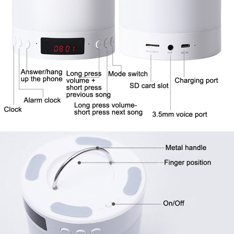 Bluetooth Speakers Pat Lights Charging Card Audio With Atmosphere Lamp, With Atmosphere Lamp