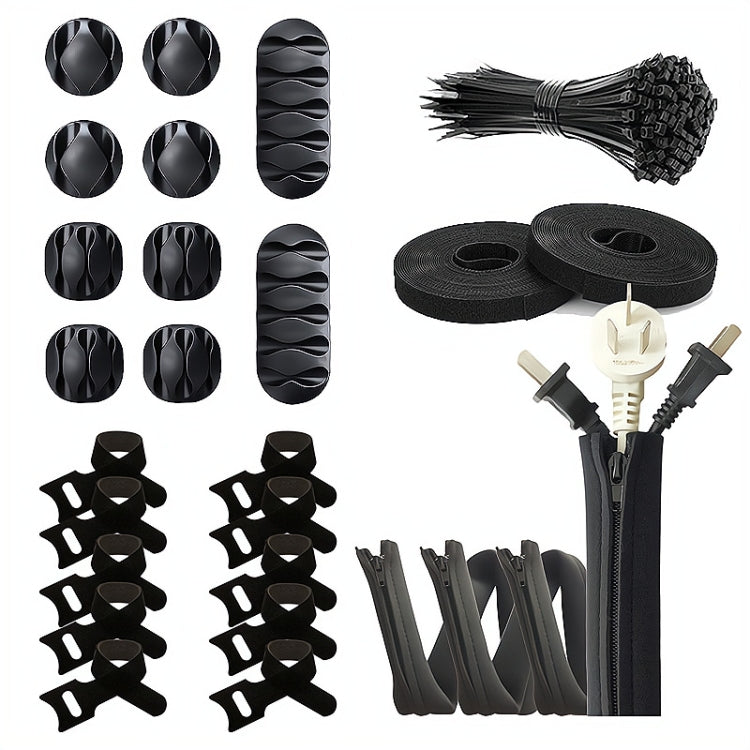 Desktop Data Cable Organizer Storage Winder Combination Set, 119 In 1, Zipper:126 In 1, Network Pipe:126 In 1