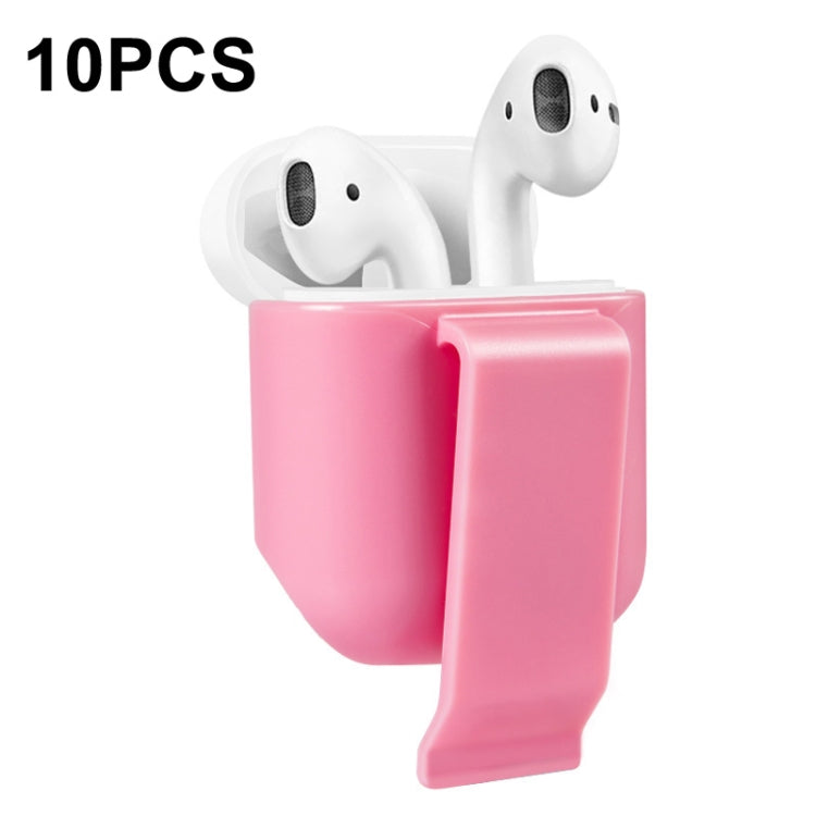 Lot de 10 housses de protection pour écouteurs portables, compatibles avec les AirPods 2 : rouge, noir, bleu marine, gris, blanc et rose