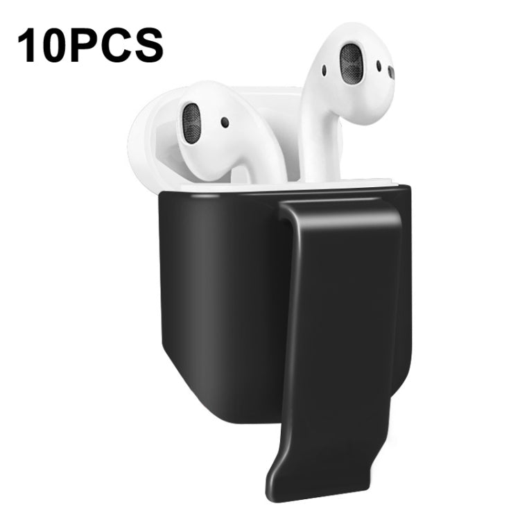 Lot de 10 housses de protection pour écouteurs portables, compatibles avec les AirPods 2 : rouge, noir, bleu marine, gris, blanc et rose