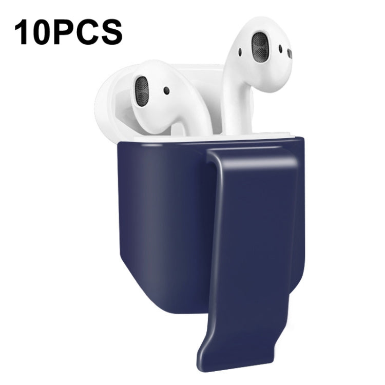 Lot de 10 housses de protection pour écouteurs portables, compatibles avec les AirPods 2 : rouge, noir, bleu marine, gris, blanc et rose