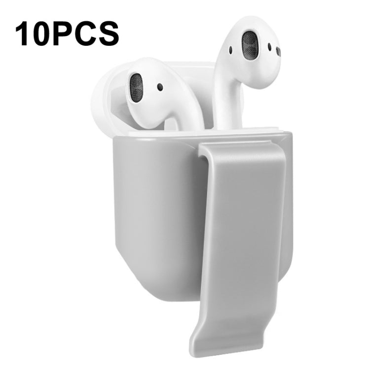 10 PCS Portable Headset Waist Hanging Protective Cover, Suitable For AirPods 2, Waist Hanging White, Waist Hanging Pink, Waist Hanging Red, Waist Hanging Black, Waist Hanging Navy, Waist Hanging Gray