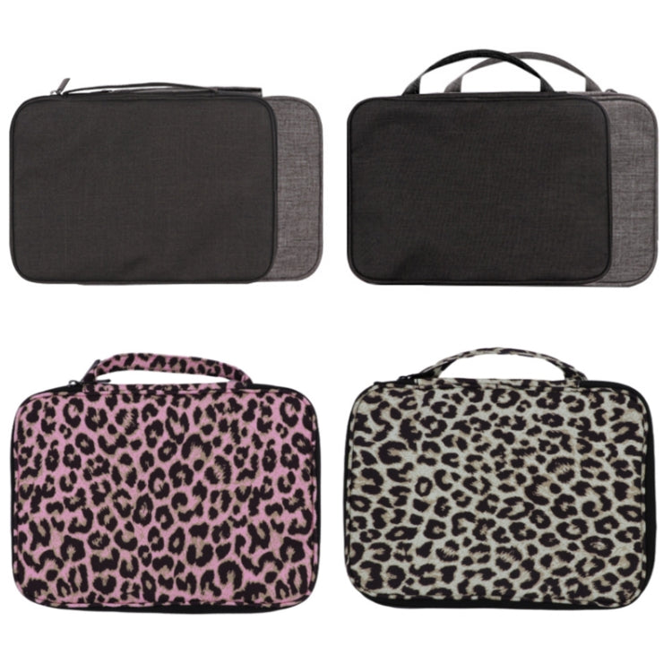 Sac de rangement à sangle longue avec poche pour Apple Watch, simple couche (noir), simple couche (gris), double couche (noir), double couche (gris), double couche (léopard jaune), double couche (léopard rose)