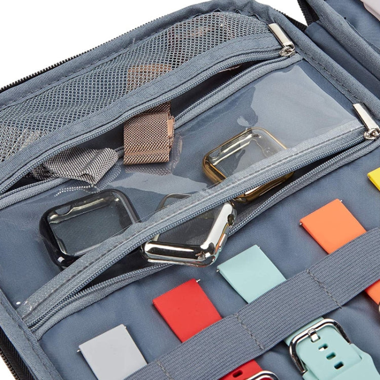 Sac de rangement à sangle longue avec poche pour Apple Watch, simple couche (noir), simple couche (gris), double couche (noir), double couche (gris), double couche (léopard jaune), double couche (léopard rose)