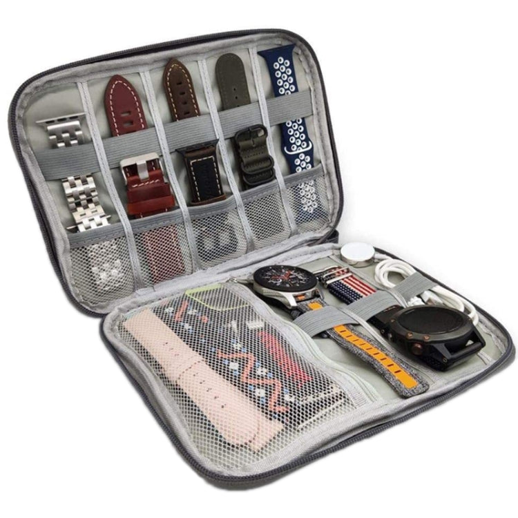 Travel Portable Strap Data Cable Storage Bag, Red, Purple, Grey, Navy Blue, Black