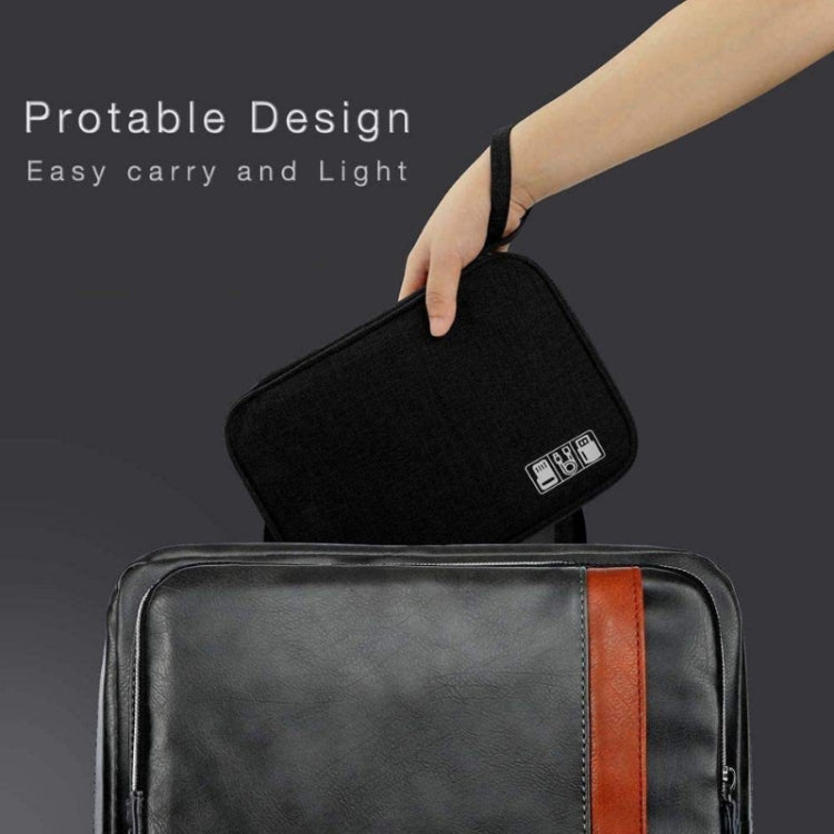 Travel Portable Strap Data Cable Storage Bag