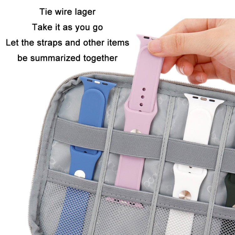 Boona Smart Watch Strap Data Cable Portable Storage Bag For Apple Watch, Small (Gray), Small (Black), Large (Gray), Large (Black)