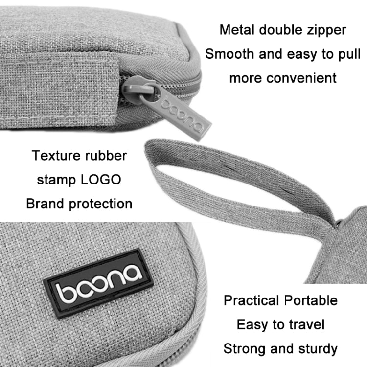 Étui de rangement portable pour bracelet de montre connectée Boona pour Apple Watch, petit (gris), petit (noir), grand (gris), grand (noir)