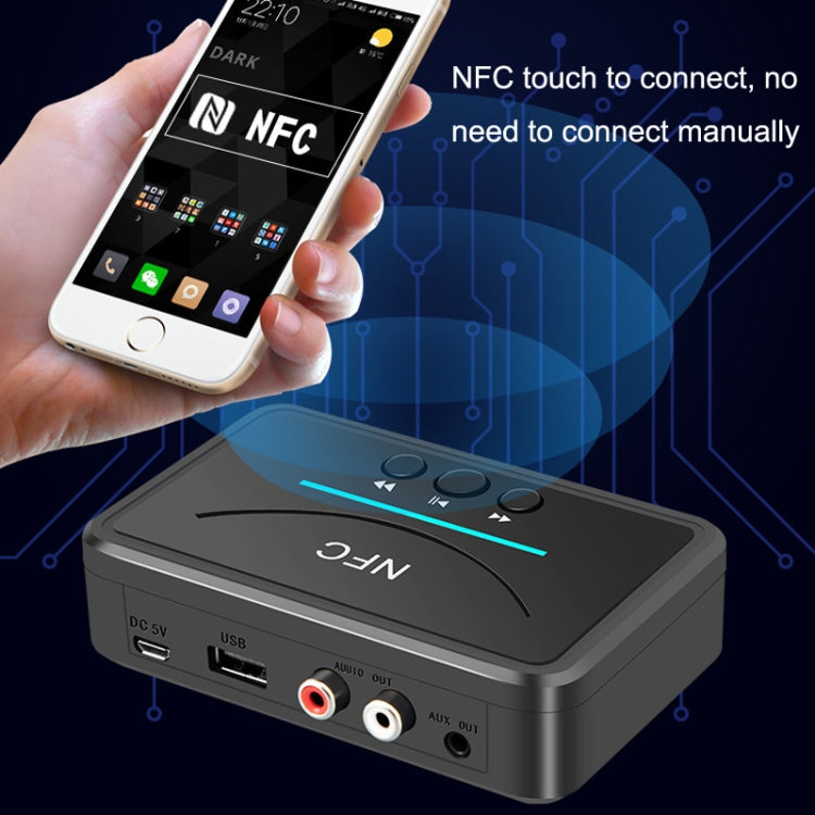 Récepteur audio sans fil Bluetooth NFC BT-200, lecteur de disque U