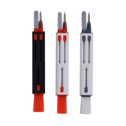 Gray cleaning pen with brush tip detail for delicate earbud speaker cleaning