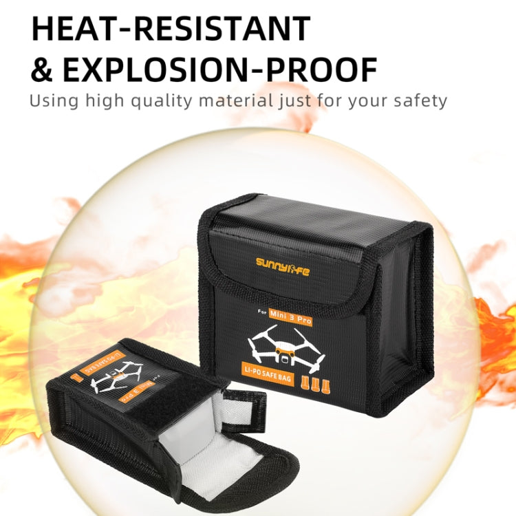 Sunnylife  Battery Explosion-proof Bag Storage Bag for DJI Mini 3 Pro,Size:, Can Hold 1 Battery, Can Hold 2 Batteries, Can Hold 3 Batteries