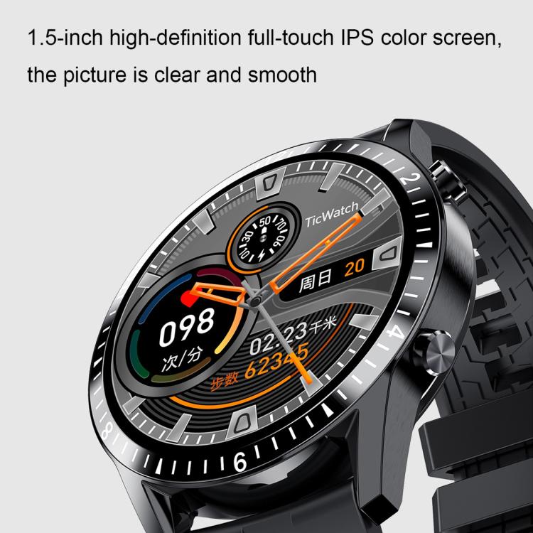 I9 1.5 Inch Heart Rate/Blood Pressure/Blood Oxygen Monitoring Watch, Color: Silver Steel