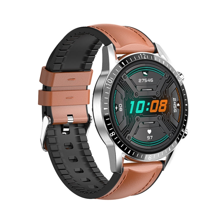 I9 1.5 Inch Heart Rate/Blood Pressure/Blood Oxygen Monitoring Watch, Color: Silver Steel, Black, Red, Orange, Green, Black Leather, Brown Leather, Black Steel, Silver Steel