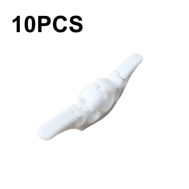 Lot de 10 organiseurs de câbles de données, 10 noirs, 10 blancs et 10 gris