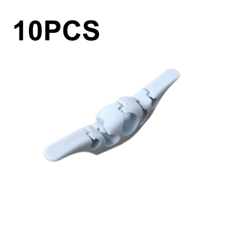 Lot de 10 organiseurs de câbles de données, 10 noirs, 10 blancs et 10 gris