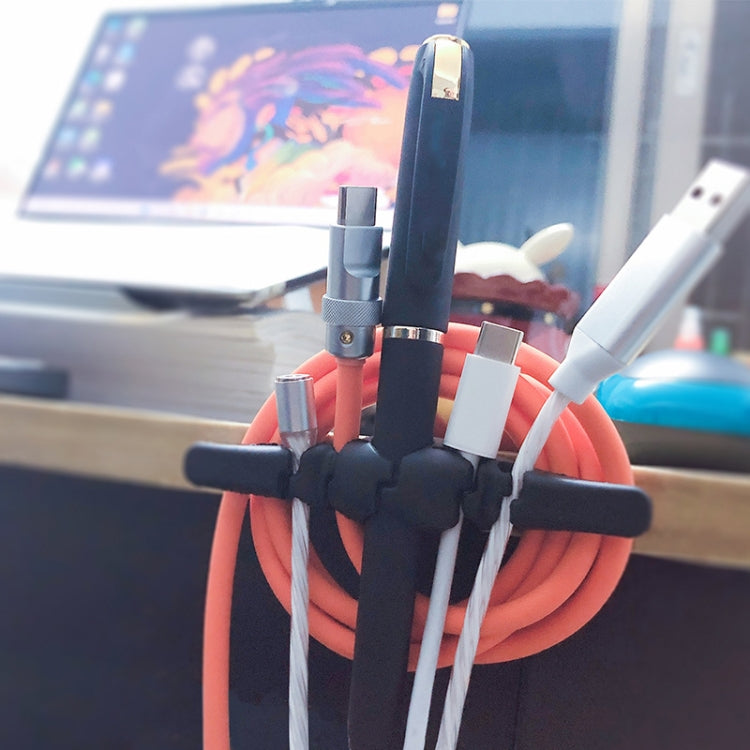 10 PCS Data Cable Storage Winding Wire Organizer, 10 PCS Black, 10 PCS White, 10 PCS Gray