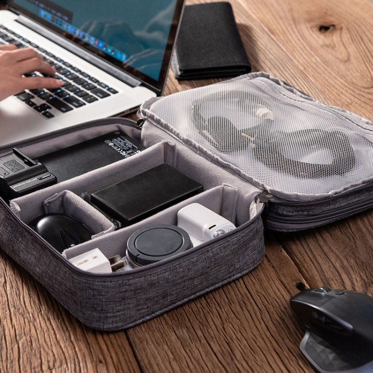 RH916 3 Layers Digital Collection Package Multi-Functional Data Cable Storage Package, RH916 Navy, RH916 Red Wine, RH916 Purple, RH916 Black, RH916 Gray, RH916 Blue