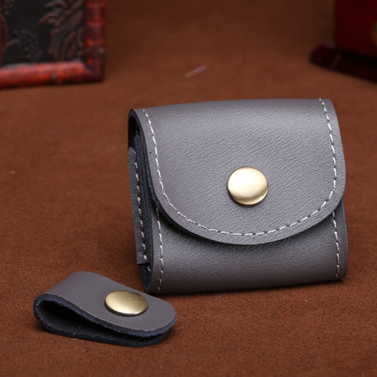 Gray small digital storage pouch for Apple earbuds and accessories