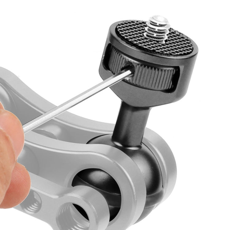 2.5cm Ball Head Clip for Action Camera Underwater Video Camera Light Diving Joint, Red, Black, Titanium