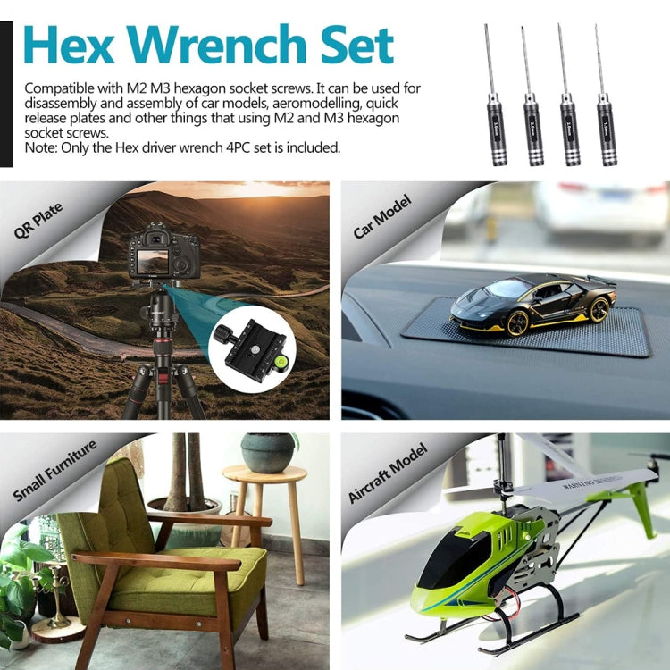 BRDRC 4 In 1 Drone Repair And Disassembly Tool Inner Hexagonal T6/T9 Screwdriver, 4 In 1