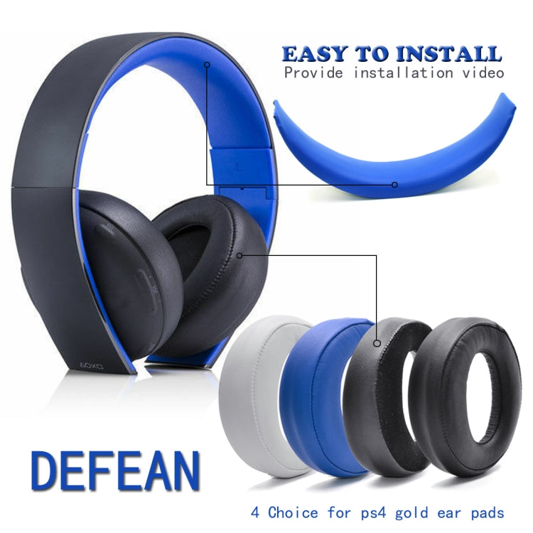 2 PCS Headphone Sponge Cover for SONY PS3 PS4 7.1 Gold,Style:, Black Earpads, White Earpads, Blue Headband, Blue Earpads, Velvet Earpads, Lamb Leather Earpads, Cloth Fiber Earpads, Burlap Grey Earpads, Gray  Earpads