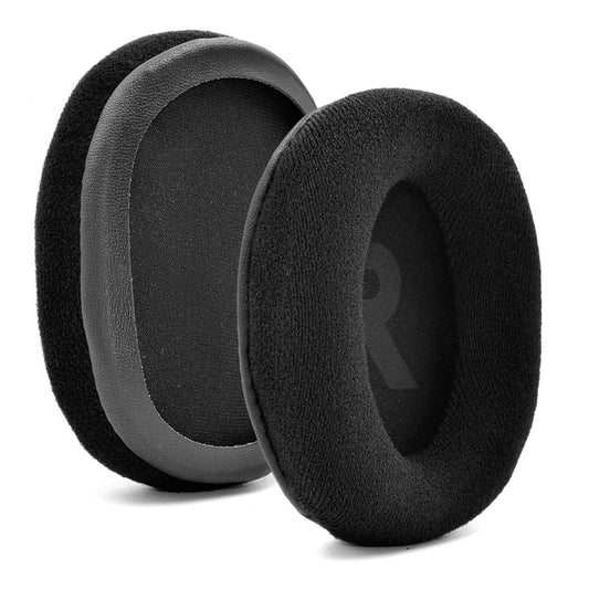Black protein leather memory foam earpads designed for Logitech G Pro headset comfort