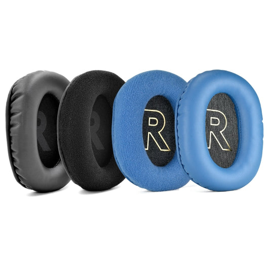 Replacement earpads collection featuring blue and black fabric options for Logitech gaming headsets