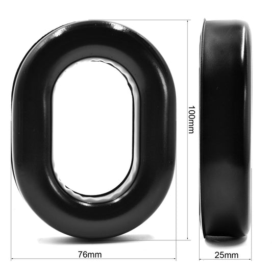 Close-up of premium sound-dampening foam material on protective headphone ear covers