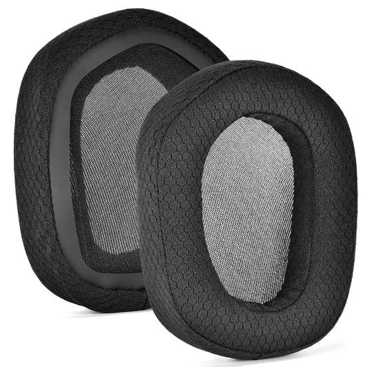 Black earmuff covers for Logitech G335 gaming headphones replacement pads