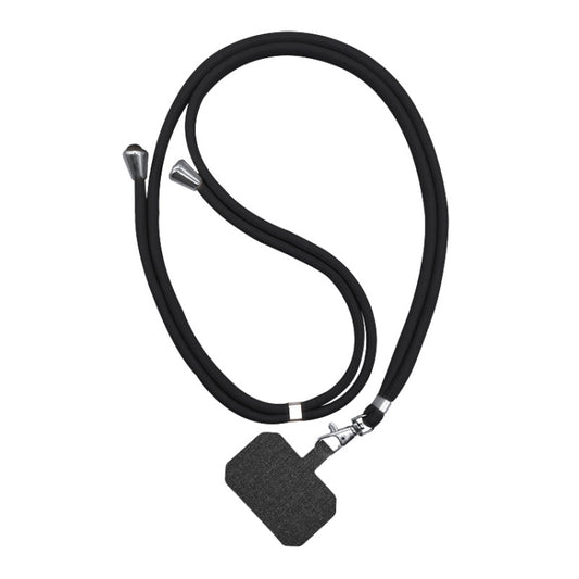 Two adjustable phone lanyards with detachable neck cords and card slots in multiple colors