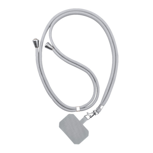 Dark gray adjustable neck lanyard for smartphones with card storage