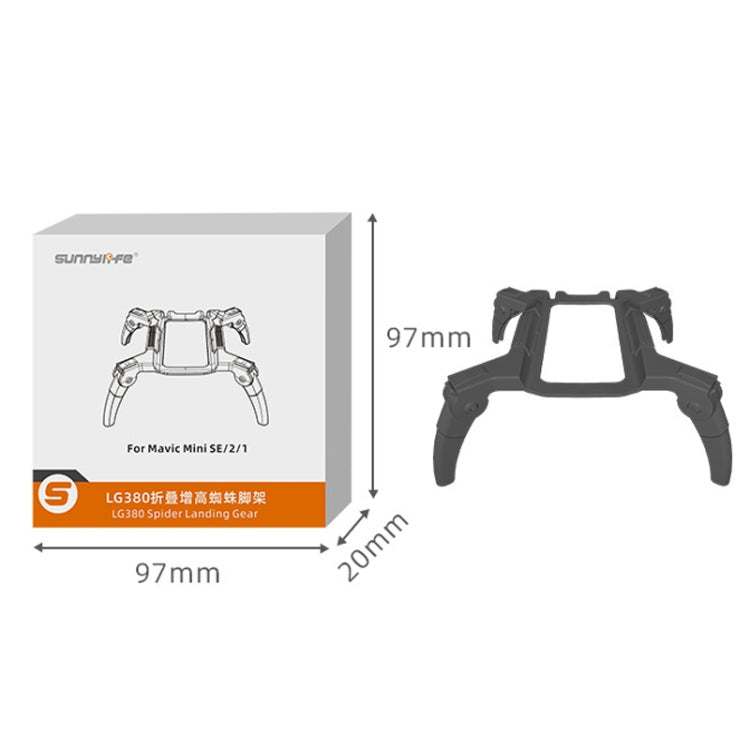 Sunnylife LG380 Heightening Spider Tripod Folding Drop Protection Bracket For DJI Mini 2 / SE, For DJI Mini 2 / SE(Grey), For DJI Mini 2 / SE(Dual -color)