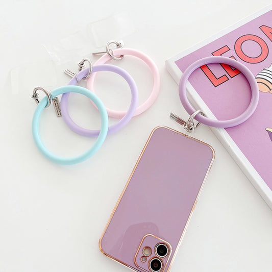 Phone lanyard keychain attachment point with secure patch reinforcement and durable silicone construction