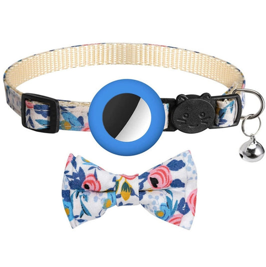 Colorful anti-lost bow pet collar with bell for Apple AirTag 2nd Gen and 1st Gen tracking