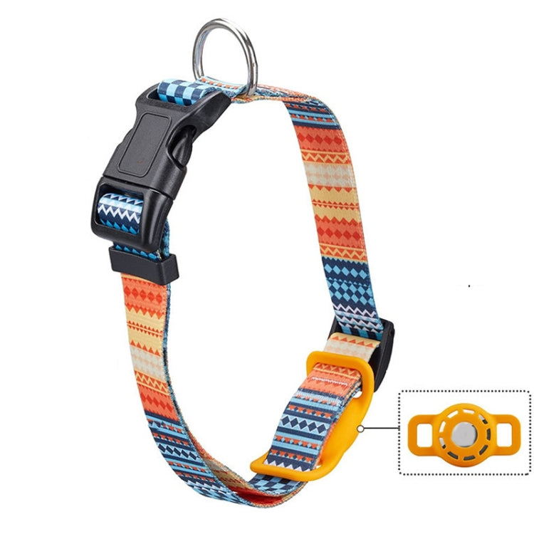 Geometric Print Ethnic Pet Collar for AirTag 2nd Gen / AirTag 1st Gen, S, M, L