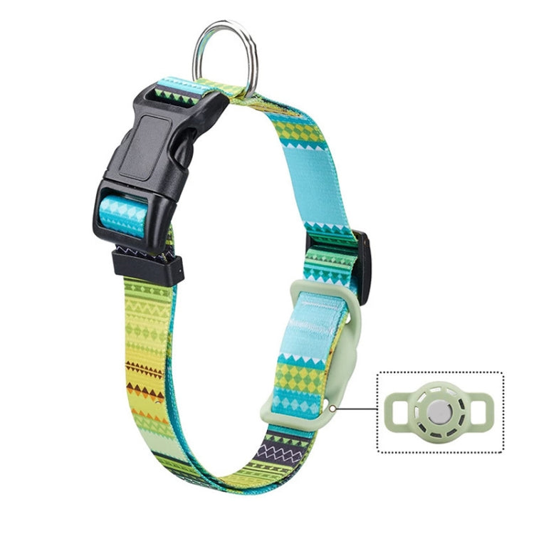 Geometric Print Ethnic Pet Collar for AirTag, S, M, L