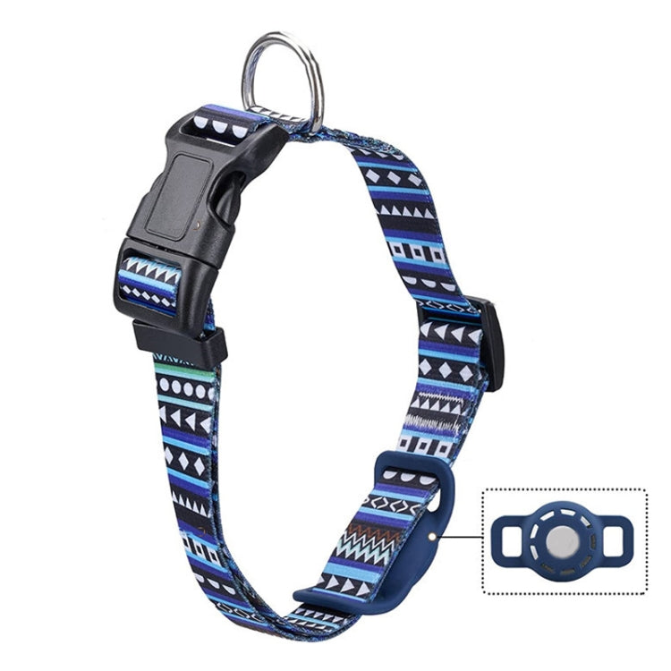 Geometric Print Ethnic Pet Collar for AirTag, S, M, L