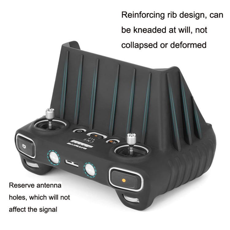 Sunnylife For DJI RC Remote Control Silicone Protective Case, Style: With Hood (Gray), For DJI RC With Hood (Black), For DJI RC With Hood (Gray), For Mini 3 Pro DJI RC Without Hood (Black), For DJI RC Without Hood (Gray)