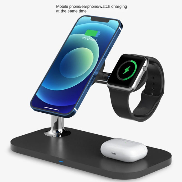 Chargeur magnétique sans fil 3 en 1 pour iPhone 12/13, iWatch et AirPods, 3 en 1 blanc, 3 en 1 noir