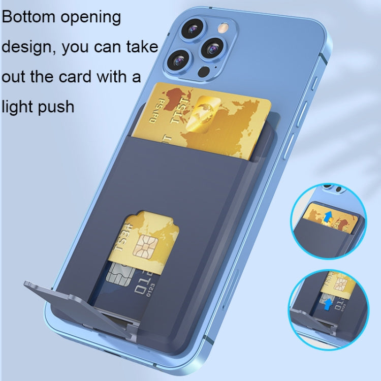 Support magnétique en silicone CY133H avec fonction porte-cartes, magnétique (noir), magnétique (bleu foncé), magnétique (bleu clair), magnétique (vert)